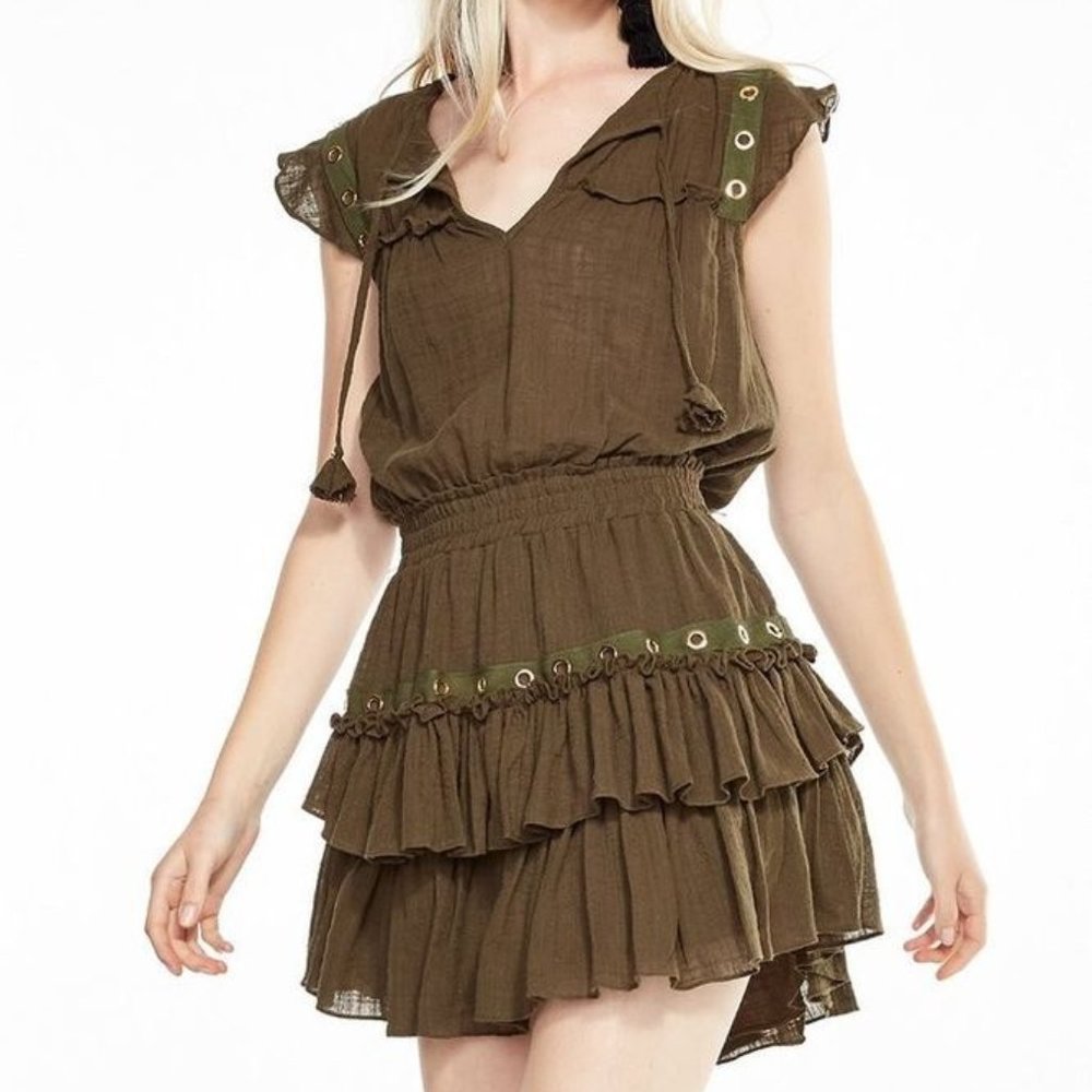 MISA LA Olive Green Dress Size Small